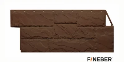 Фасадная панель FineBer Камень крупный, 1080*452 мм / 0,41 м2 (коричневый)