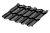 Металлическая черепица Гётеборг 1205х765мм Rooftop Бархат RAL9005 PE 0,5мм Zn180 (0,922м2/0,791м2)