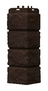 Наружный угол Grand Line Колотый камень Classic 450х160 мм (434х160 мм) (шоколадный)
